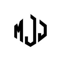 diseño de logotipo de letra mjj con forma de polígono. mjj polígono y diseño de logotipo en forma de cubo. mjj hexágono vector logo plantilla colores blanco y negro. monograma mjj, logotipo empresarial y inmobiliario.