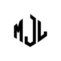 MJL letter logo design with polygon shape. MJL polygon and cube shape logo design. MJL hexagon vector logo template white and black colors. MJL monogram, business and real estate logo.