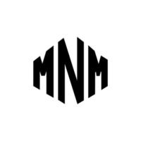 MNM letter logo design with polygon shape. MNM polygon and cube shape logo design. MNM hexagon vector logo template white and black colors. MNM monogram, business and real estate logo.