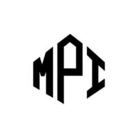 MPI letter logo design with polygon shape. MPI polygon and cube shape logo design. MPI hexagon vector logo template white and black colors. MPI monogram, business and real estate logo.