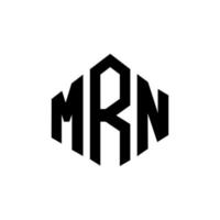 MRN letter logo design with polygon shape. MRN polygon and cube shape logo design. MRN hexagon vector logo template white and black colors. MRN monogram, business and real estate logo.