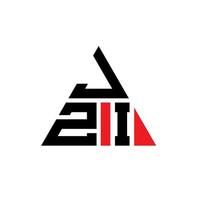 diseño de logotipo de letra triangular jzi con forma de triángulo. monograma de diseño del logotipo del triángulo jzi. plantilla de logotipo de vector de triángulo jzi con color rojo. logotipo triangular jzi logotipo simple, elegante y lujoso.