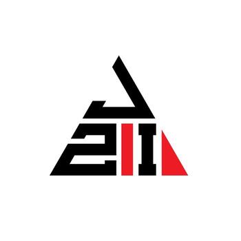 JZI triangle letter logo design with triangle shape. JZI triangle logo design monogram. JZI triangle vector logo template with red color. JZI triangular logo Simple, Elegant, and Luxurious Logo.