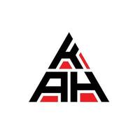 diseño de logotipo de letra triangular kah con forma de triángulo. monograma de diseño del logotipo del triángulo kah. plantilla de logotipo de vector de triángulo kah con color rojo. logotipo triangular kah logotipo simple, elegante y lujoso.