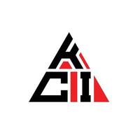 diseño de logotipo de letra triangular kci con forma de triángulo. monograma de diseño del logotipo del triángulo kci. plantilla de logotipo de vector de triángulo kci con color rojo. logo triangular kci logo simple, elegante y lujoso.