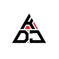 diseño de logotipo de letra triangular kdj con forma de triángulo. monograma de diseño del logotipo del triángulo kdj. plantilla de logotipo de vector de triángulo kdj con color rojo. logotipo triangular kdj logotipo simple, elegante y lujoso.