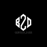 BZD letter logo design with polygon shape. BZD polygon and cube shape logo design. BZD hexagon vector logo template white and black colors. BZD monogram, business and real estate logo.