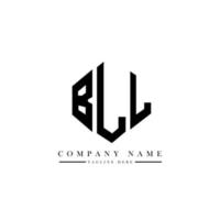 BLL letter logo design with polygon shape. BLL polygon and cube shape logo design. BLL hexagon vector logo template white and black colors. BLL monogram, business and real estate logo.