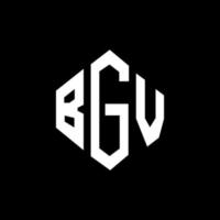 BGV letter logo design with polygon shape. BGV polygon and cube shape logo design. BGV hexagon vector logo template white and black colors. BGV monogram, business and real estate logo.