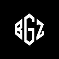 diseño de logotipo de letra bgz con forma de polígono. diseño de logotipo de forma de cubo y polígono bgz. bgz hexágono vector logo plantilla colores blanco y negro. Monograma bgz, logotipo comercial e inmobiliario.