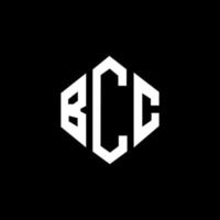 diseño de logotipo de letra bcc con forma de polígono. diseño de logotipo en forma de cubo y polígono bcc. bcc hexágono vector logo plantilla colores blanco y negro. Monograma bcc, logotipo comercial e inmobiliario.