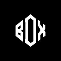 diseño de logotipo de letra bdx con forma de polígono. diseño de logotipo en forma de cubo y polígono bdx. bdx hexagon vector logo plantilla colores blanco y negro. Monograma bdx, logotipo comercial e inmobiliario.