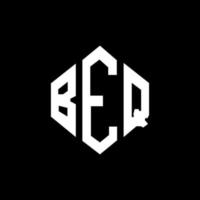 diseño de logotipo de letra beq con forma de polígono. beq polígono y diseño de logotipo en forma de cubo. beq hexágono vector logo plantilla colores blanco y negro. monograma beq, logotipo empresarial y inmobiliario.