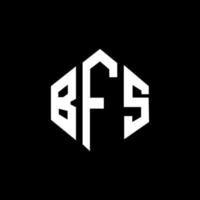 diseño de logotipo de letra bfs con forma de polígono. bfs polígono y diseño de logotipo en forma de cubo. bfs hexágono vector logo plantilla colores blanco y negro. Monograma bfs, logotipo comercial y inmobiliario.