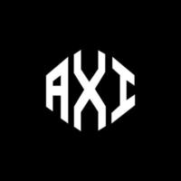 diseño de logotipo de letra axi con forma de polígono. diseño de logotipo en forma de cubo y polígono axi. axi hexágono vector logo plantilla colores blanco y negro. monograma axi, logotipo empresarial y inmobiliario.