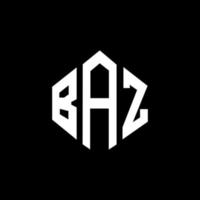 BAZ letter logo design with polygon shape. BAZ polygon and cube shape logo design. BAZ hexagon vector logo template white and black colors. BAZ monogram, business and real estate logo.