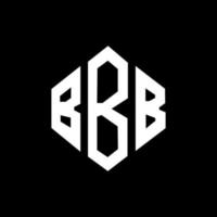 diseño de logotipo de letra bbb con forma de polígono. diseño de logotipo en forma de cubo y polígono bbb. bbb hexágono vector logo plantilla colores blanco y negro. monograma bbb, logotipo comercial e inmobiliario.