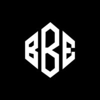 BBE letter logo design with polygon shape. BBE polygon and cube shape logo design. BBE hexagon vector logo template white and black colors. BBE monogram, business and real estate logo.