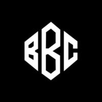 BBC letter logo design with polygon shape. BBC polygon and cube shape logo design. BBC hexagon vector logo template white and black colors. BBC monogram, business and real estate logo.