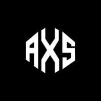 diseño de logotipo de letra axs con forma de polígono. diseño de logotipo de forma de cubo y polígono de ejes. axs hexagon vector logo plantilla colores blanco y negro. monograma de ejes, logotipo empresarial y inmobiliario.