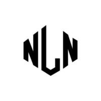 NLN letter logo design with polygon shape. NLN polygon and cube shape logo design. NLN hexagon vector logo template white and black colors. NLN monogram, business and real estate logo.