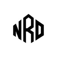 NRO letter logo design with polygon shape. NRO polygon and cube shape logo design. NRO hexagon vector logo template white and black colors. NRO monogram, business and real estate logo.