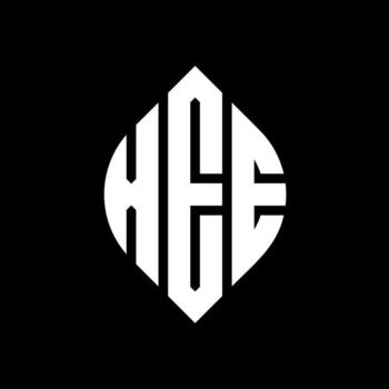 XEE circle letter logo design with circle and ellipse shape. XEE ellipse letters with typographic style. The three initials form a circle logo. XEE Circle Emblem Abstract Monogram Letter Mark Vector. vector