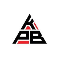 diseño de logotipo de letra triangular kpb con forma de triángulo. monograma de diseño del logotipo del triángulo kpb. plantilla de logotipo de vector de triángulo kpb con color rojo. logotipo triangular kpb logotipo simple, elegante y lujoso.