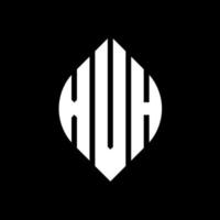 XVH circle letter logo design with circle and ellipse shape. XVH ellipse letters with typographic style. The three initials form a circle logo. XVH Circle Emblem Abstract Monogram Letter Mark Vector. vector
