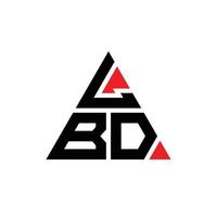 LBD triangle letter logo design with triangle shape. LBD triangle logo design monogram. LBD triangle vector logo template with red color. LBD triangular logo Simple, Elegant, and Luxurious Logo.