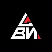 Diseño de logotipo de letra triangular lbn con forma de triángulo. monograma de diseño de logotipo de triángulo lbn. plantilla de logotipo de vector de triángulo lbn con color rojo. logotipo triangular lbn logotipo simple, elegante y lujoso.
