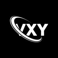 logotipo vxy. letra vxy. diseño del logotipo de la letra vxy. logotipo de iniciales vxy vinculado con círculo y logotipo de monograma en mayúsculas. tipografía vxy para tecnología, negocios y marca inmobiliaria. vector