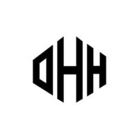 diseño de logotipo de letra ohh con forma de polígono. ohh polígono y diseño de logotipo en forma de cubo. ohh hexágono vector logo plantilla colores blanco y negro. ohh monograma, logotipo empresarial y inmobiliario.