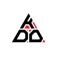 KDO triangle letter logo design with triangle shape. KDO triangle logo design monogram. KDO triangle vector logo template with red color. KDO triangular logo Simple, Elegant, and Luxurious Logo.