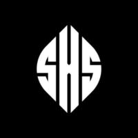 SXS circle letter logo design with circle and ellipse shape. SXS ellipse letters with typographic style. The three initials form a circle logo. SXS Circle Emblem Abstract Monogram Letter Mark Vector. vector