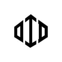 OID letter logo design with polygon shape. OID polygon and cube shape logo design. OID hexagon vector logo template white and black colors. OID monogram, business and real estate logo.