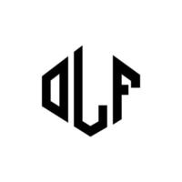 diseño de logotipo de letra olf con forma de polígono. olf polígono y diseño de logotipo en forma de cubo. olf hexágono vector logo plantilla colores blanco y negro. olf monograma, logotipo comercial e inmobiliario.