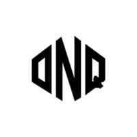 diseño de logotipo de letra onq con forma de polígono. onq diseño de logotipo en forma de polígono y cubo. onq hexágono vector logo plantilla colores blanco y negro. onq monograma, logotipo comercial e inmobiliario.