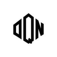 diseño de logotipo de letra oqn con forma de polígono. oqn polígono y diseño de logotipo en forma de cubo. oqn hexágono vector logo plantilla colores blanco y negro. oqn monograma, logotipo comercial e inmobiliario.