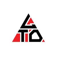 LTO triangle letter logo design with triangle shape. LTO triangle logo design monogram. LTO triangle vector logo template with red color. LTO triangular logo Simple, Elegant, and Luxurious Logo.