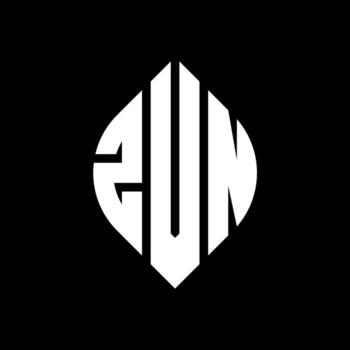 ZVN circle letter logo design with circle and ellipse shape. ZVN ellipse letters with typographic style. The three initials form a circle logo. ZVN Circle Emblem Abstract Monogram Letter Mark Vector. vector