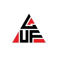 luf diseño de logotipo de letra triangular con forma de triángulo. monograma de diseño de logotipo de triángulo luf. luf triángulo vector logo plantilla con color rojo. logotipo triangular luf logotipo simple, elegante y lujoso.
