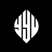 YYV circle letter logo design with circle and ellipse shape. YYV ellipse letters with typographic style. The three initials form a circle logo. YYV Circle Emblem Abstract Monogram Letter Mark Vector. vector