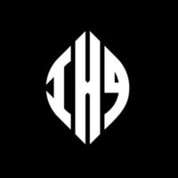 IXQ circle letter logo design with circle and ellipse shape. IXQ ellipse letters with typographic style. The three initials form a circle logo. IXQ Circle Emblem Abstract Monogram Letter Mark Vector. vector
