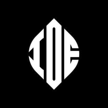 IOE circle letter logo design with circle and ellipse shape. IOE ellipse letters with typographic style. The three initials form a circle logo. IOE Circle Emblem Abstract Monogram Letter Mark Vector. vector