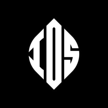 IOS circle letter logo design with circle and ellipse shape. IOS ellipse letters with typographic style. The three initials form a circle logo. IOS Circle Emblem Abstract Monogram Letter Mark Vector. vector