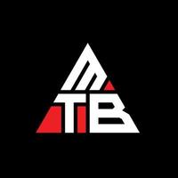 MTB triangle letter logo design with triangle shape. MTB triangle logo design monogram. MTB triangle vector logo template with red color. MTB triangular logo Simple, Elegant, and Luxurious Logo.