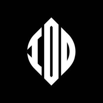IDD circle letter logo design with circle and ellipse shape. IDD ellipse letters with typographic style. The three initials form a circle logo. IDD Circle Emblem Abstract Monogram Letter Mark Vector. vector