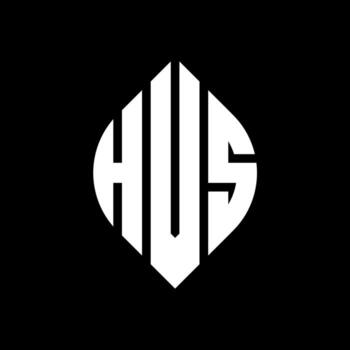 HVS circle letter logo design with circle and ellipse shape. HVS ellipse letters with typographic style. The three initials form a circle logo. HVS Circle Emblem Abstract Monogram Letter Mark Vector. vector