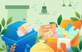 Recycle At Home Background Concept vector